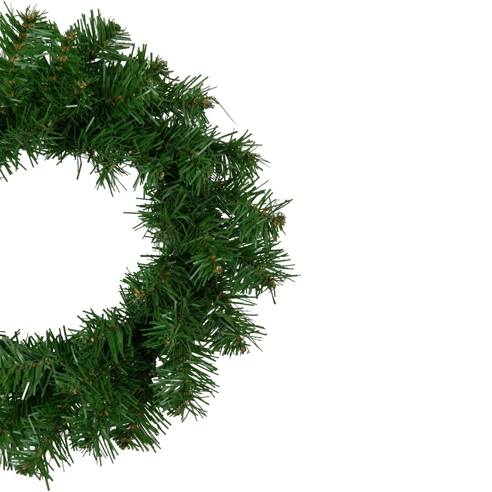 Deluxe Dorchester Pine Artificial Christmas Wreath  10 Inch  Unlit   Green