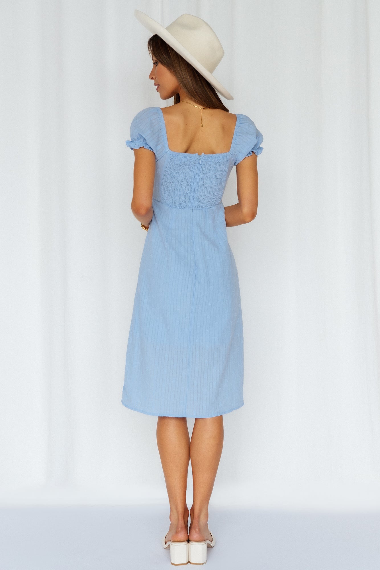 Stunning Stella Midi Dress Ice Blue