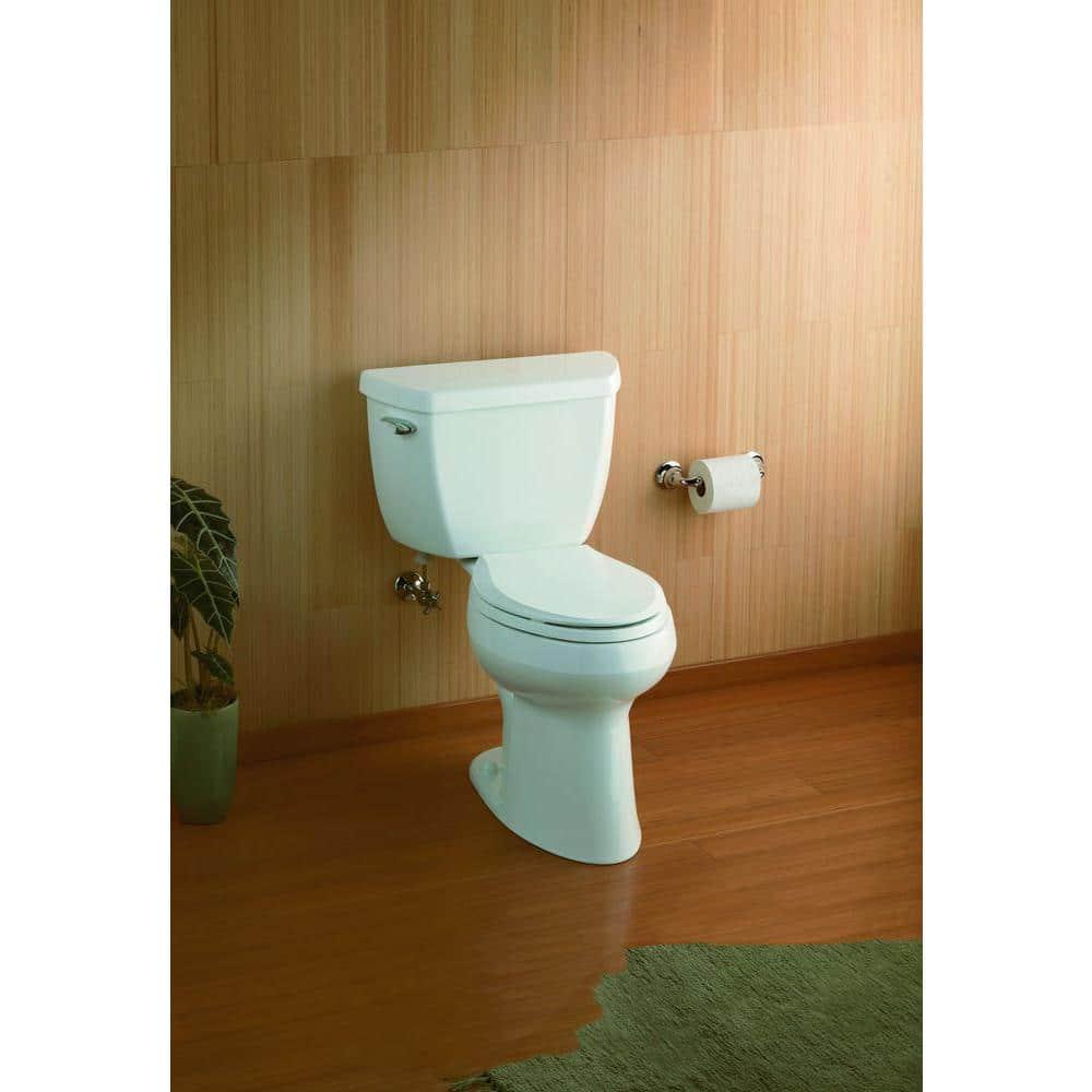 KOHLER Highline Classic 2piece 16 GPF Single Flush Elongated Toilet in White Seat Not Included