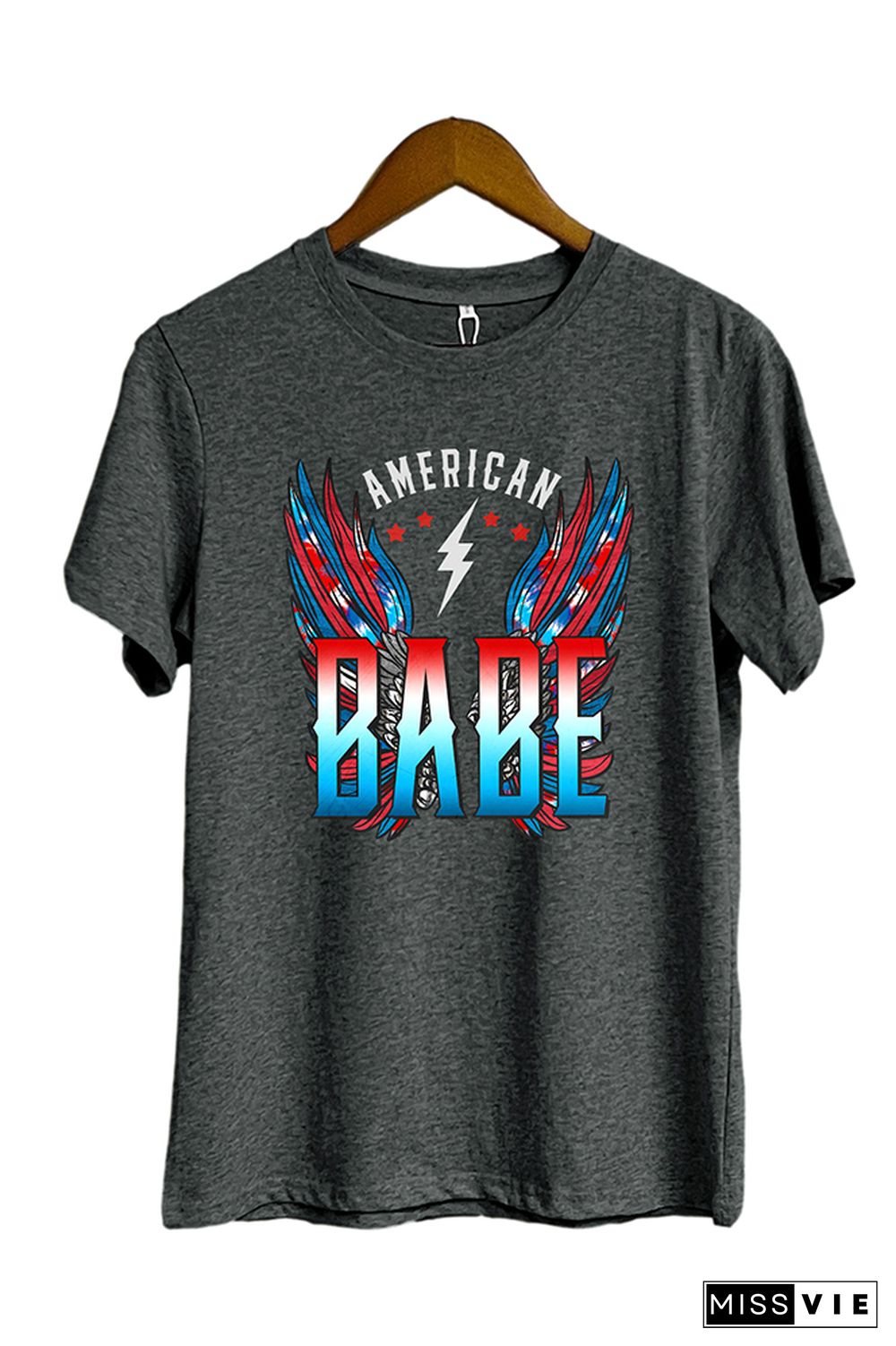 American Babe Retro Wings Short Sleeve Graphic Tee Wholesale