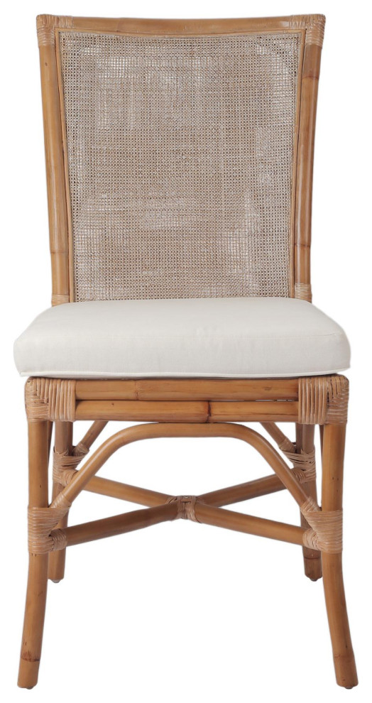 Solace Rattan Side Chair  Canary Brown (Set Of 2)   Tropical   Dining Chairs   by Virgil Stanis Design  Houzz