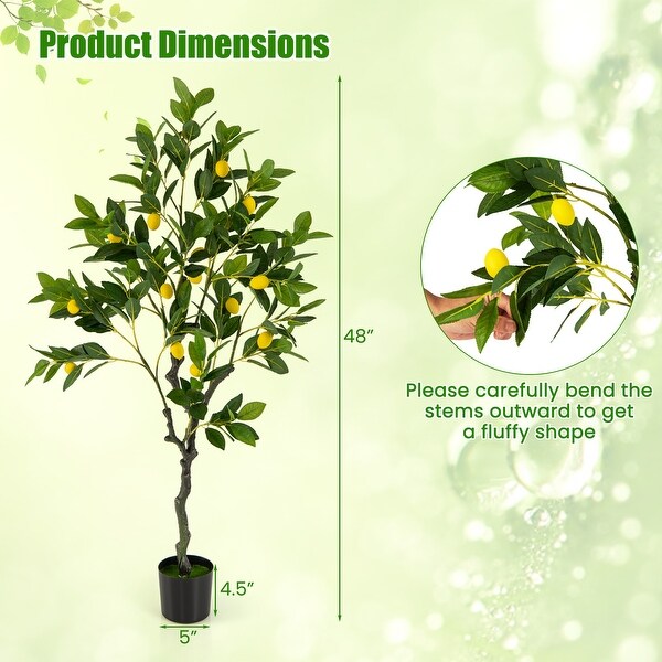 Artificial Lemon Tree Tall Fake Lemon Plant wuth Lemon Fruits