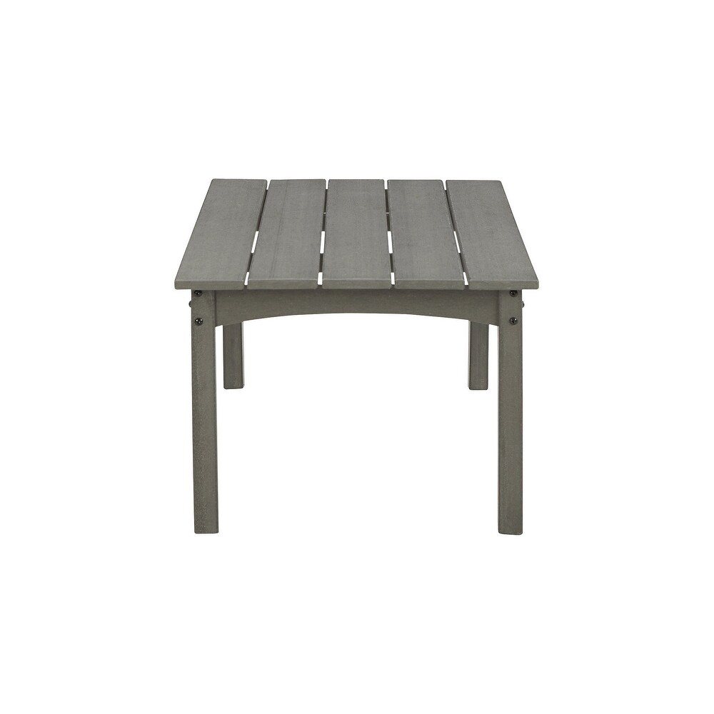 Signature Design by Ashley Visola Gray Rectangular Outdoor Poly  Weather Cocktail Table   48\