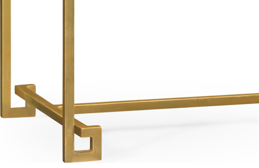 Simply Elegant Gilded Iron Console Table   Contemporary   Console Tables   by HedgeApple  Houzz