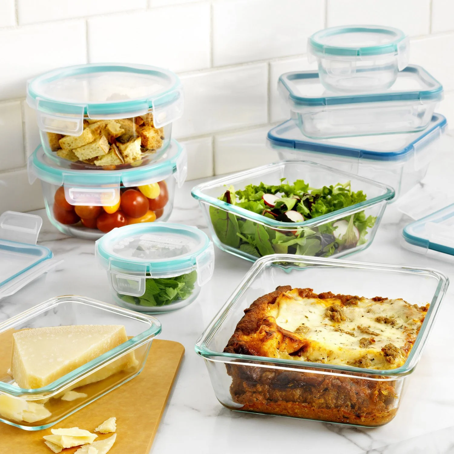 Snapware Pyrex 18-piece Glass Food Storage Set， Airtight， Leak-Proof