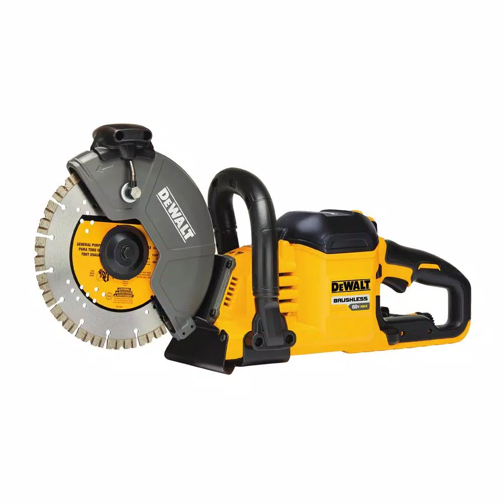 DEWALT FLEXVOLT 60-Volt MAX Brushless 9 in. Cut-Off Construction Saw， (2) FLEXVOLT 9.0Ah Batteries and 4-1/2 in. Angle Grinder and#8211; XDC Depot