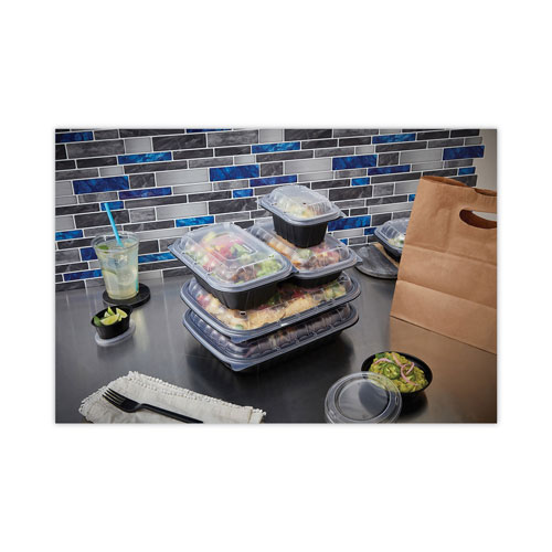 Pactiv EarthChoice Entree2Go Takeout Container | 32 oz， 8.66 x 5.75 x 2.72， Black， 300