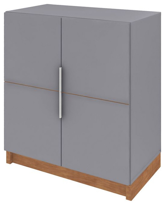 Cornelia Cabinet in White/Nature   Modern   Bookcases   by PARMA HOME  Houzz