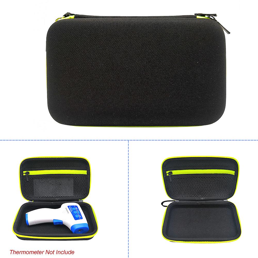 Portable Digital Thermometer Storage Bag Cosmetic Storage Case Portable Zipper Carry Pouch Green