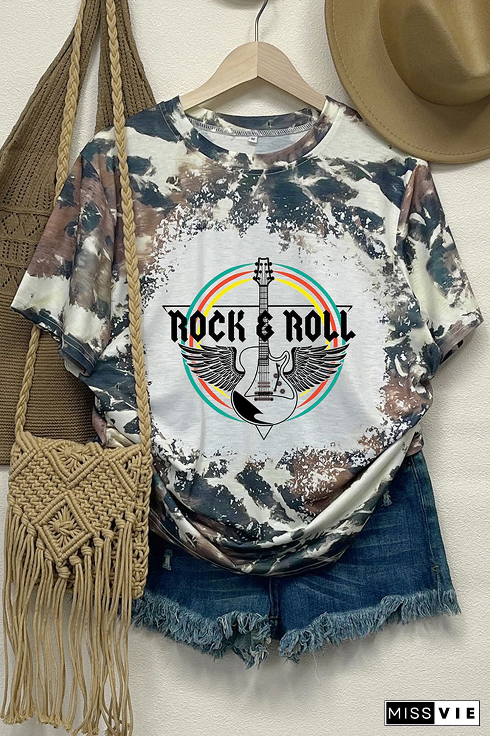 Vintage Style Rock and Roll Graphic Tee