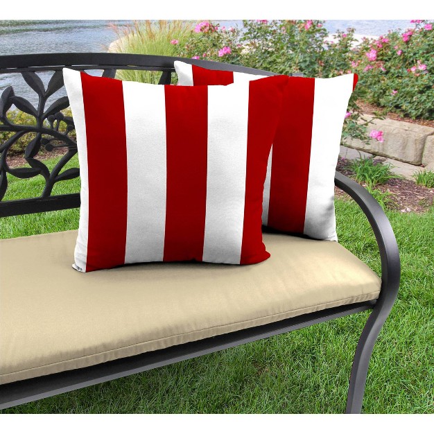 X 16 quot Outdoor Throw Pillows Candy Apple white Jordan Manufacturing