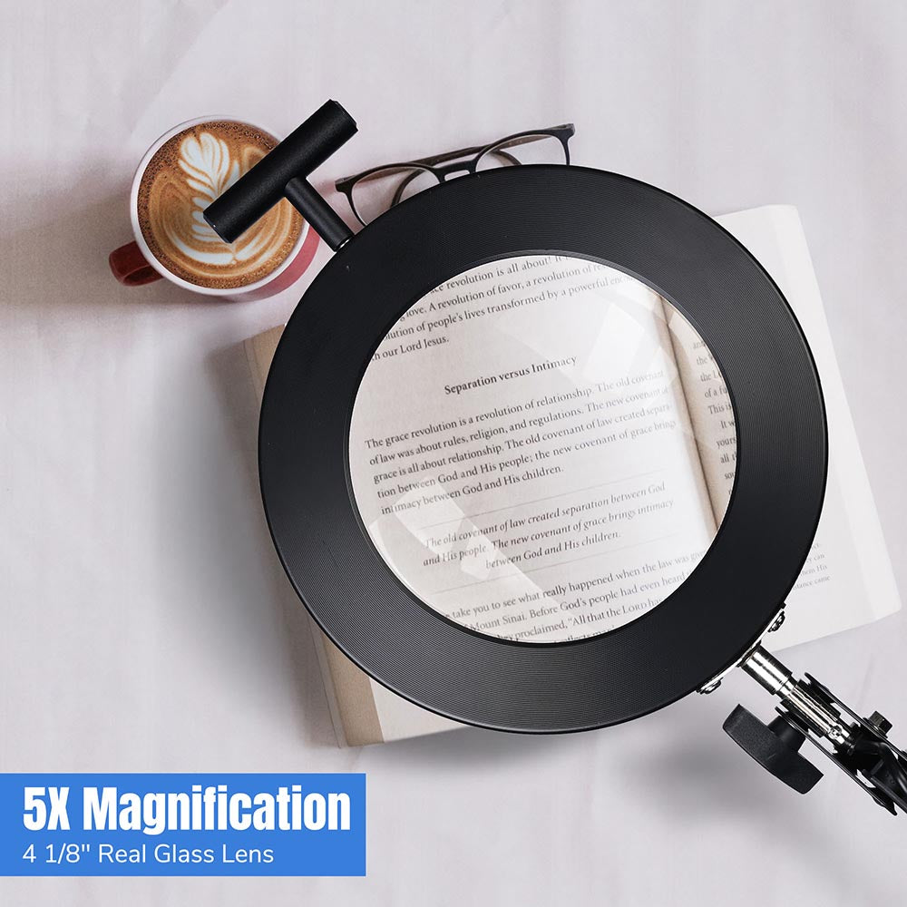 Yescom Magnifying Lamp 5x 5-Diopter Facial Magnifier