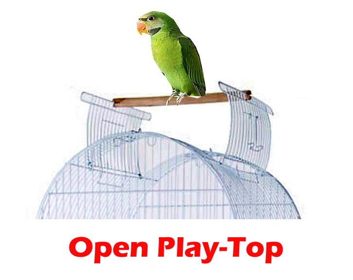 Large 65-Inch Open Dome Play-Top Bird Parrot Cage with Removable Rolling Standing for Cockatiels Sun Conures Parakeets Conures Quaker Green Cheek