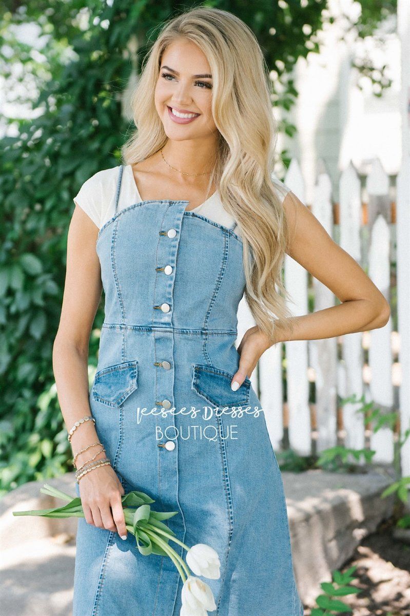 The Sally Denim Overall Dress