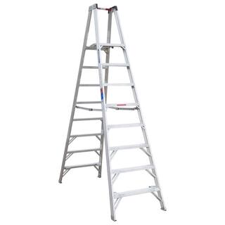 Werner 14 ft. Reach Aluminum Platform Twin Step Ladder with 300 lb. Load Capacity Type IA Duty Rating PT378