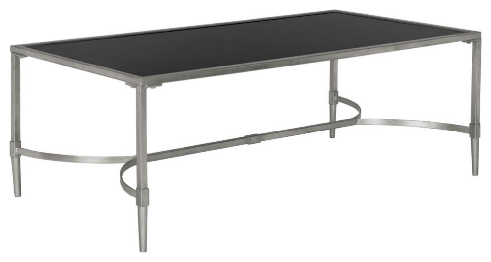 Caleb Coffee Table Silver/ Tempered Glass Top   Modern   Coffee Tables   by Virgil Stanis Design  Houzz