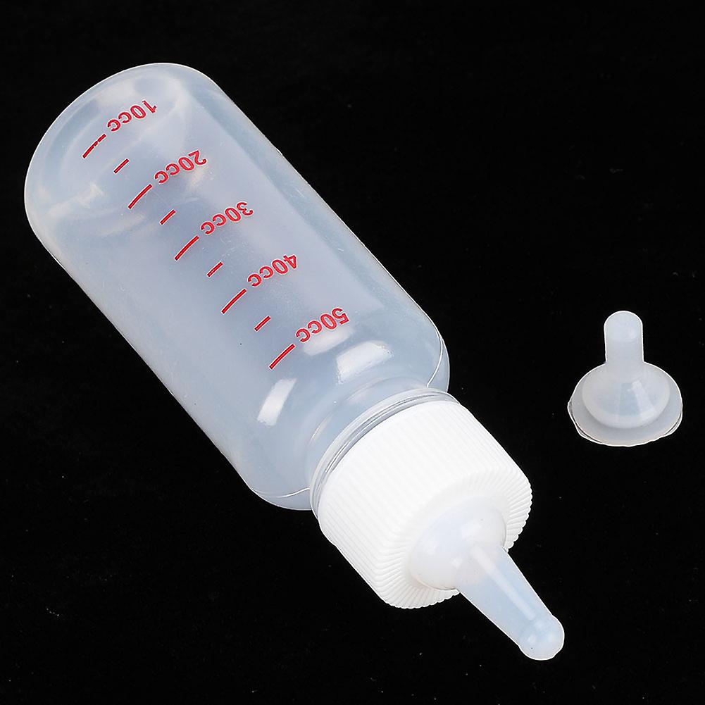 3pcs/ Set Silicone Transparent Durable Milk Bottle Feeder For Pet Dog Cat 50ml