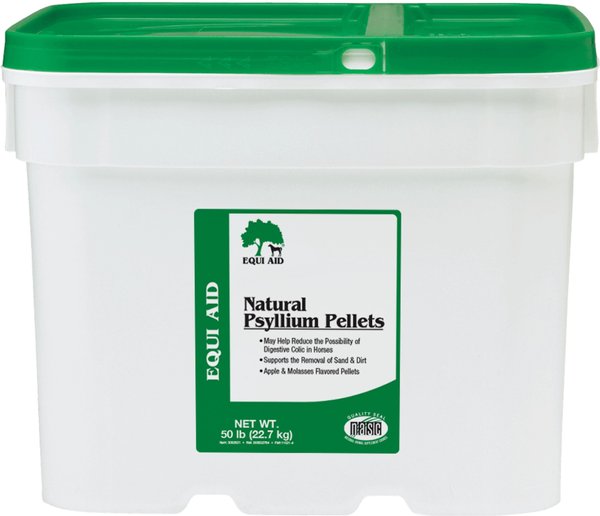 Farnam Equi Aid Natural Psyllium Fiber Pellets Horse Supplement， 50-lb tub