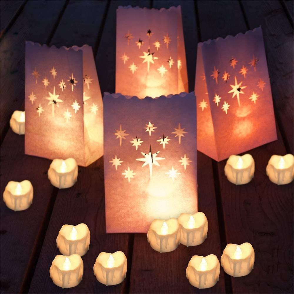 Night Light 24 Led Tealight Candles With Timer Function， Battery Operated Led Candles， 6 Hours On And 18 Hours Off， Warm White Flickering Battery Oper