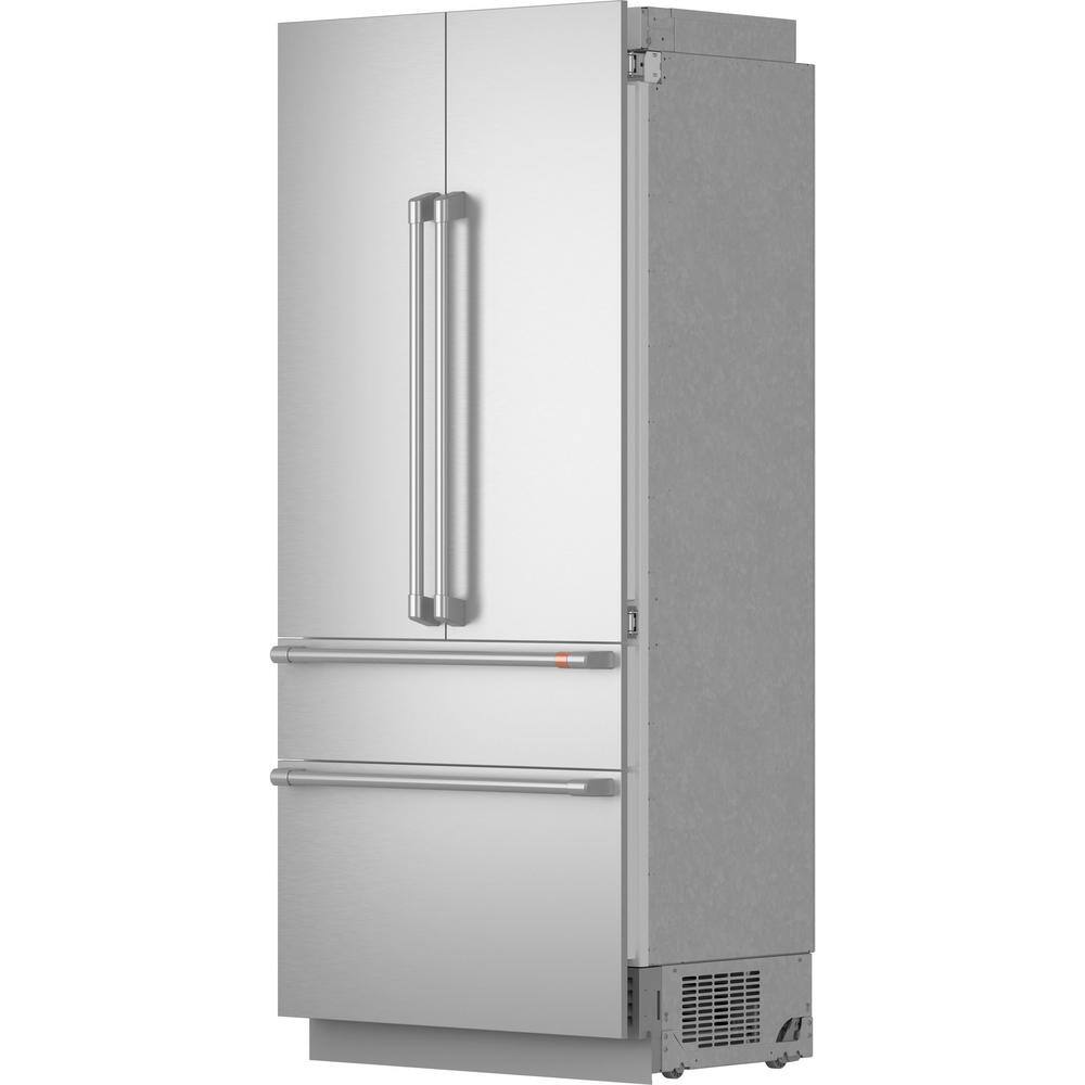 Cafe 36 in. 20.1 cu. ft. Built-In Four Door French Door Refrigerator in Stainless Steel CIP36NP2VS1