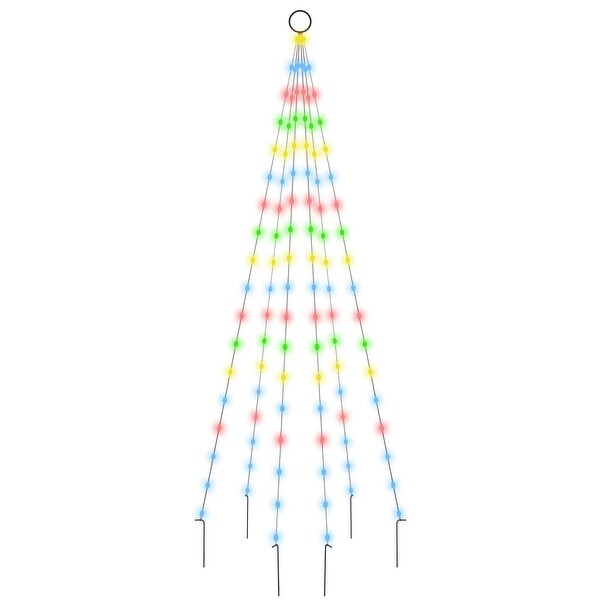 vidaXL Christmas Tree Decoration Xmas Tree Lights on Flagpole Warm White LEDs