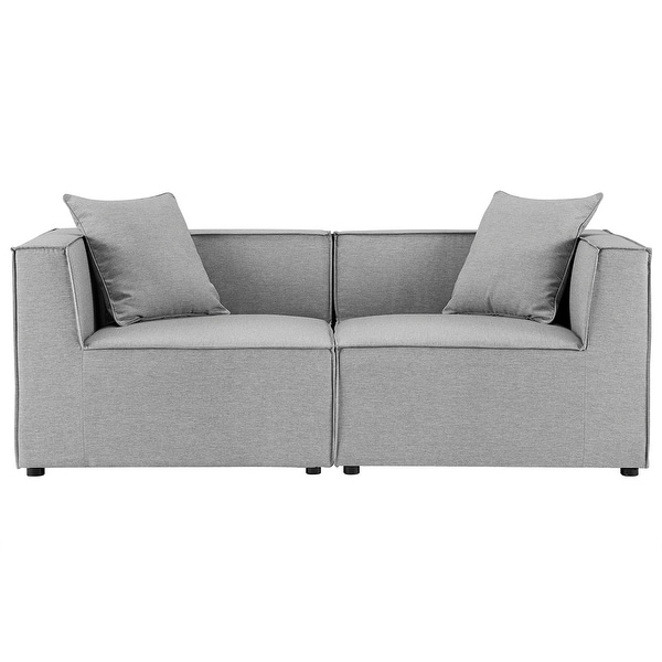 Saybrook Outdoor Patio Upholstered 2Piece Sectional Sofa Loveseat