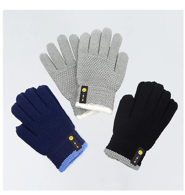 4-7 6-10 Years Old New Fashion Kids Thick Knitted Gloves Warm Winter Gloves Children Stretch Mittens Boy Girl Infant Accessories