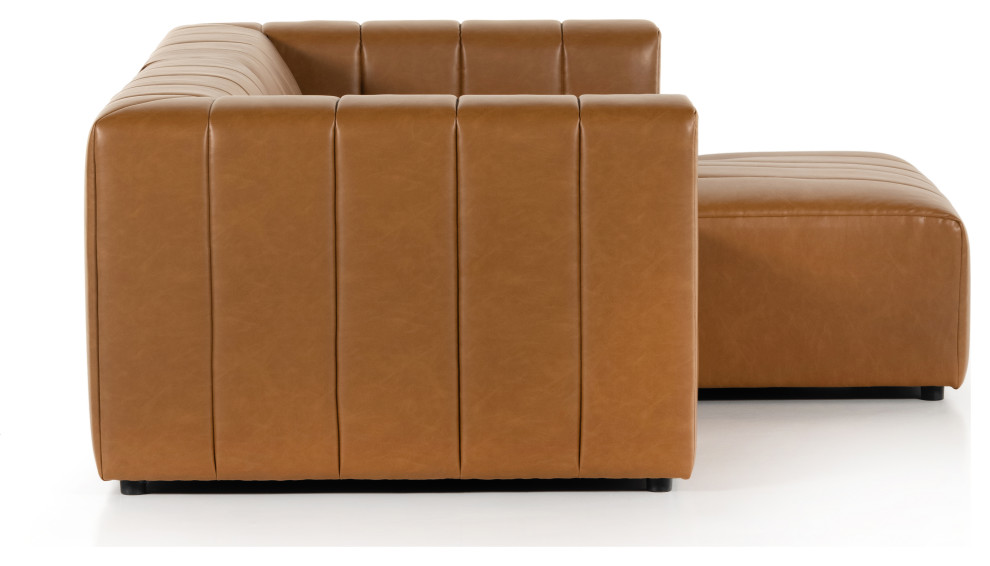 Langham Channeled 2 Piece Sectional  Right Arm Facing  Sierra Butterscotch   Contemporary   Sectional Sofas   by The Khazana Home Austin Furniture Store  Houzz