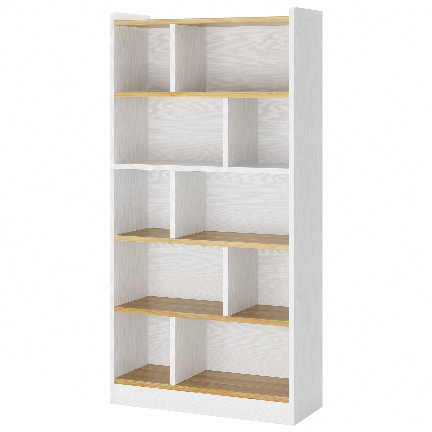 72 Inch Bookshelf, 10 Cube Bookcase Freestanding Open Display Cabinet