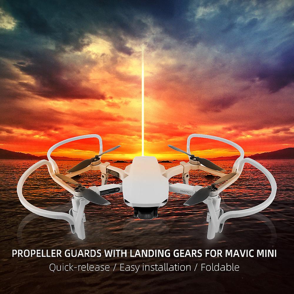 Compatible With Dji Mavic Mini / Dji Mini 2 Heighten Landing Gear Propeller Guards Set Extended Legs Propeller Protection Drone Accessories