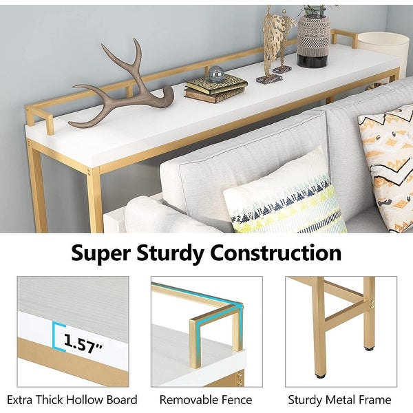 70.9 inch Long Console Table Behind Sofa Couch Narrow Entryway Table