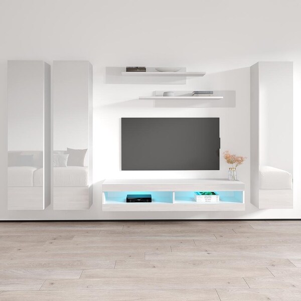 Fly CD1 34TV Wall Mounted Floating Modern Entertainment Center