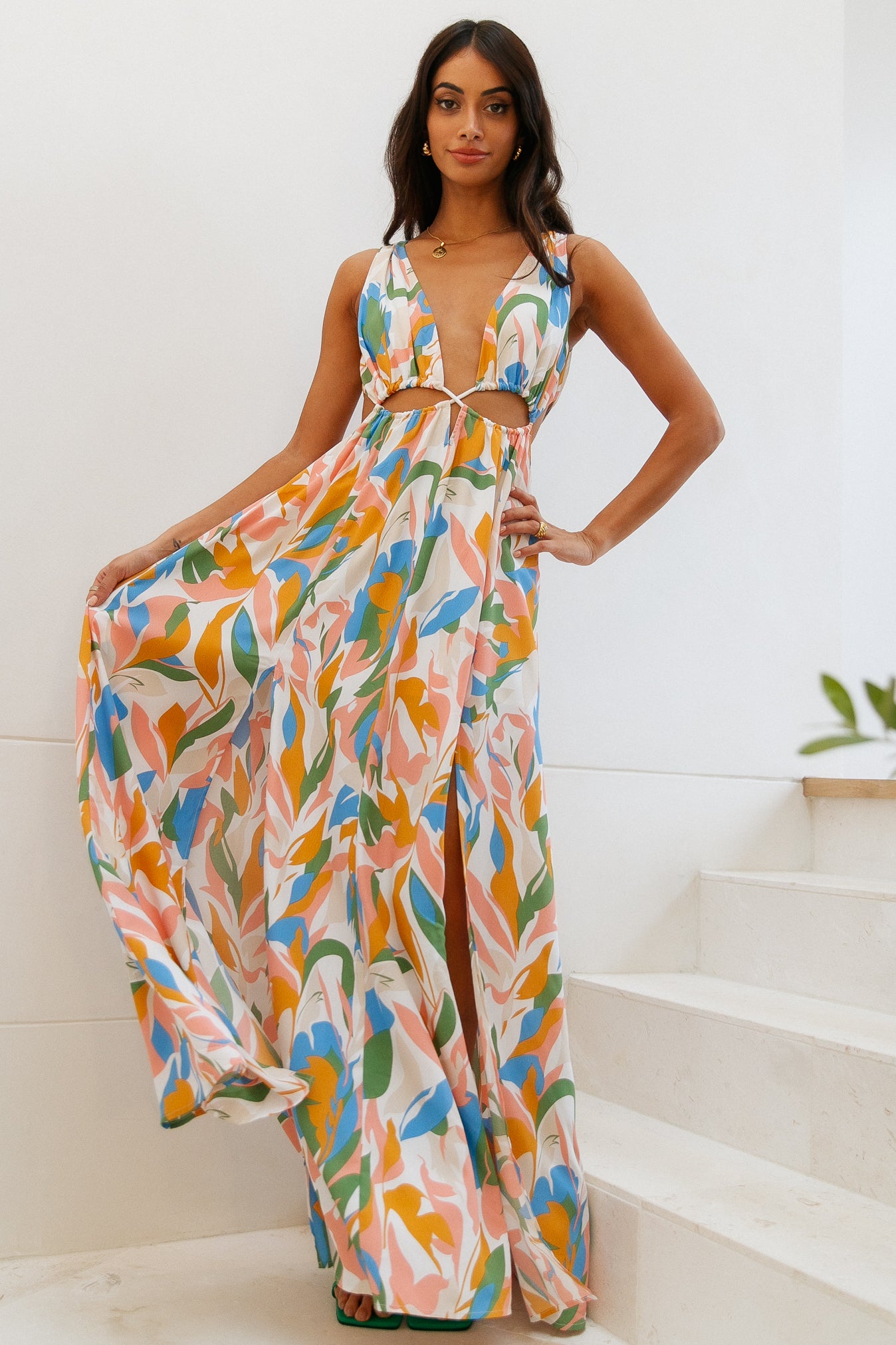 HELLO MOLLY Mystical Meetings Maxi Dress Multi