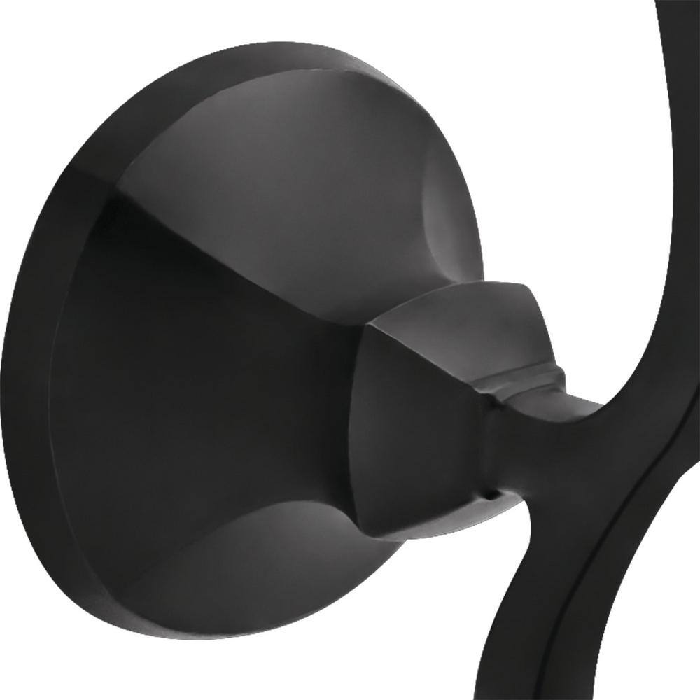 Delta Ashlyn Double Robe Hook in Matte Black 76435-BL