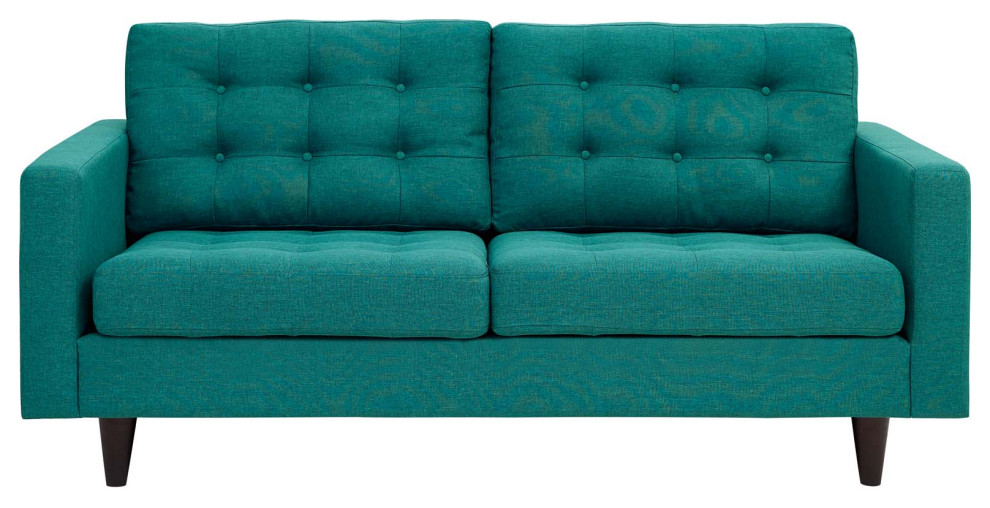 Teal Empress Sofa  Loveseat and Armchair Set of 3   Midcentury   Living Room Furniture Sets   by ShopFreely  Houzz