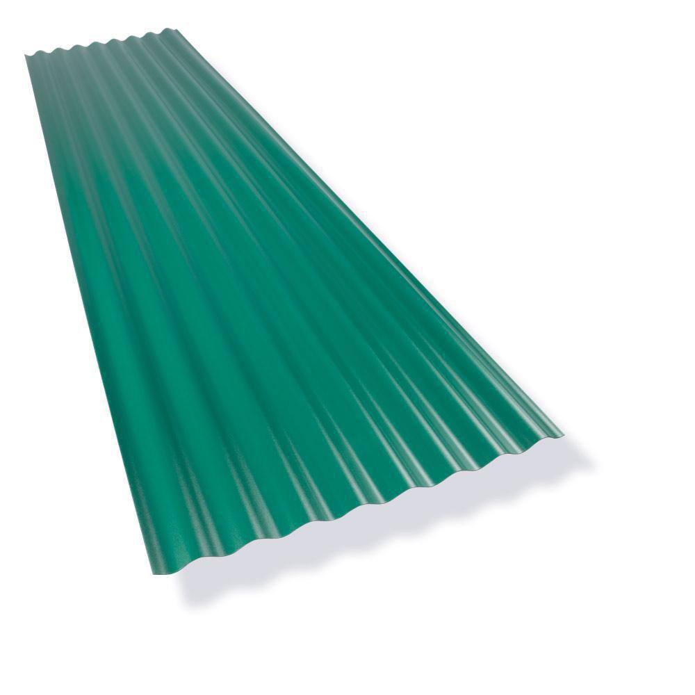 Suntop 26 in. x 6 ft. Rain Forest Green Foam Polycarbonate Roof Panel 131648