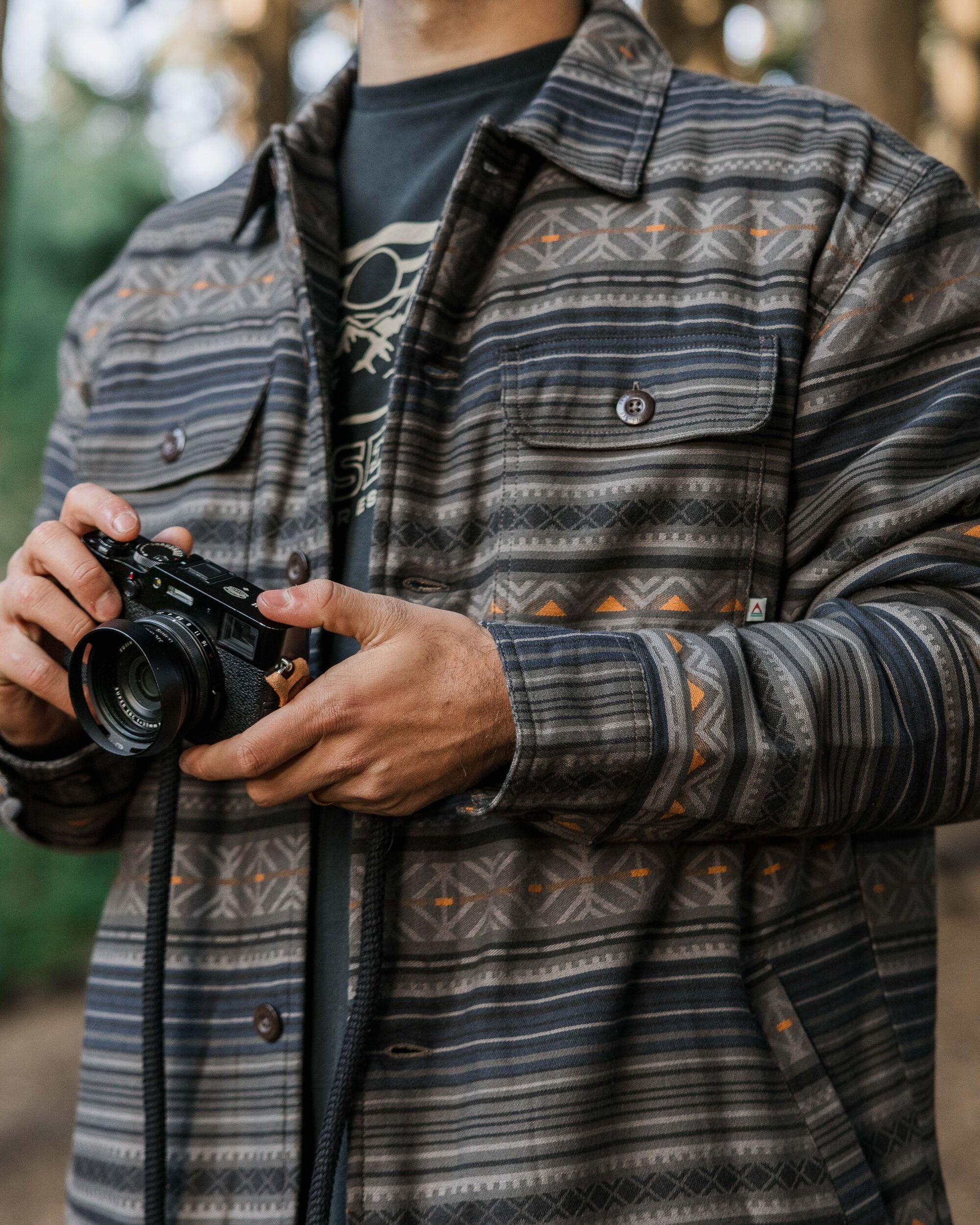 Freestyle Sherpa-Lined Overshirt - Faded Black