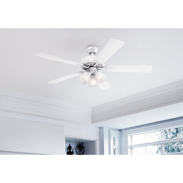 Westinghouse Lighting Vintage 52-Inch Indoor 5-Blade Ceiling Fan， Dimmable LED Light with Clear Ribbed Glass Shopping - The Best Deals on Ceiling Fans | 39655602