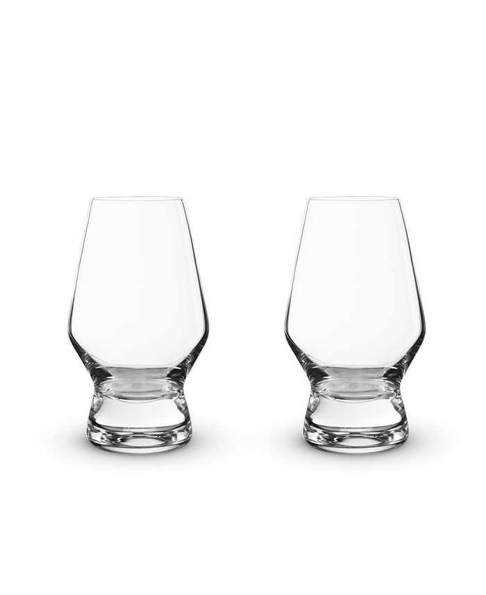 Viski Footed Crystal Scotch Glasses Set of 2 8 Oz