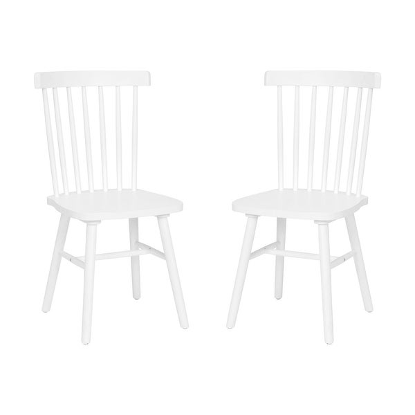 Windsor Style Commercial Solid Wood Spindle Back Dining Chairs -Set of 2