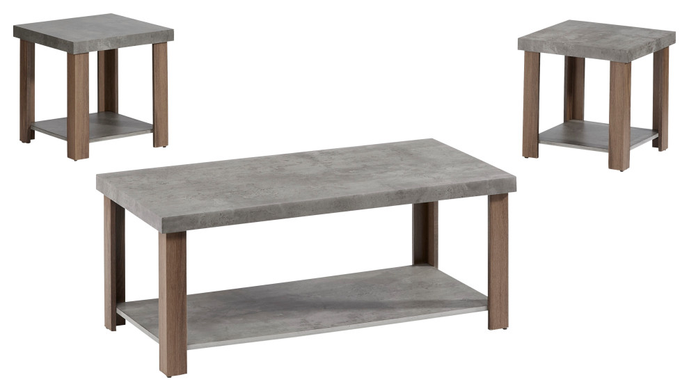 Driver Cocktail and End Tables 3 Piece Set   Industrial   Coffee Table Sets   by HedgeApple  Houzz