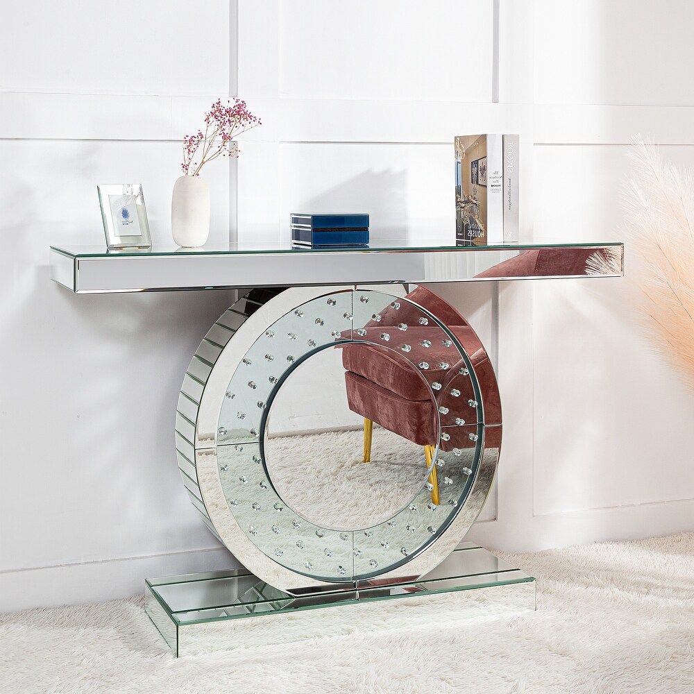 Mirrored Console Table Rectangular Sofa Table