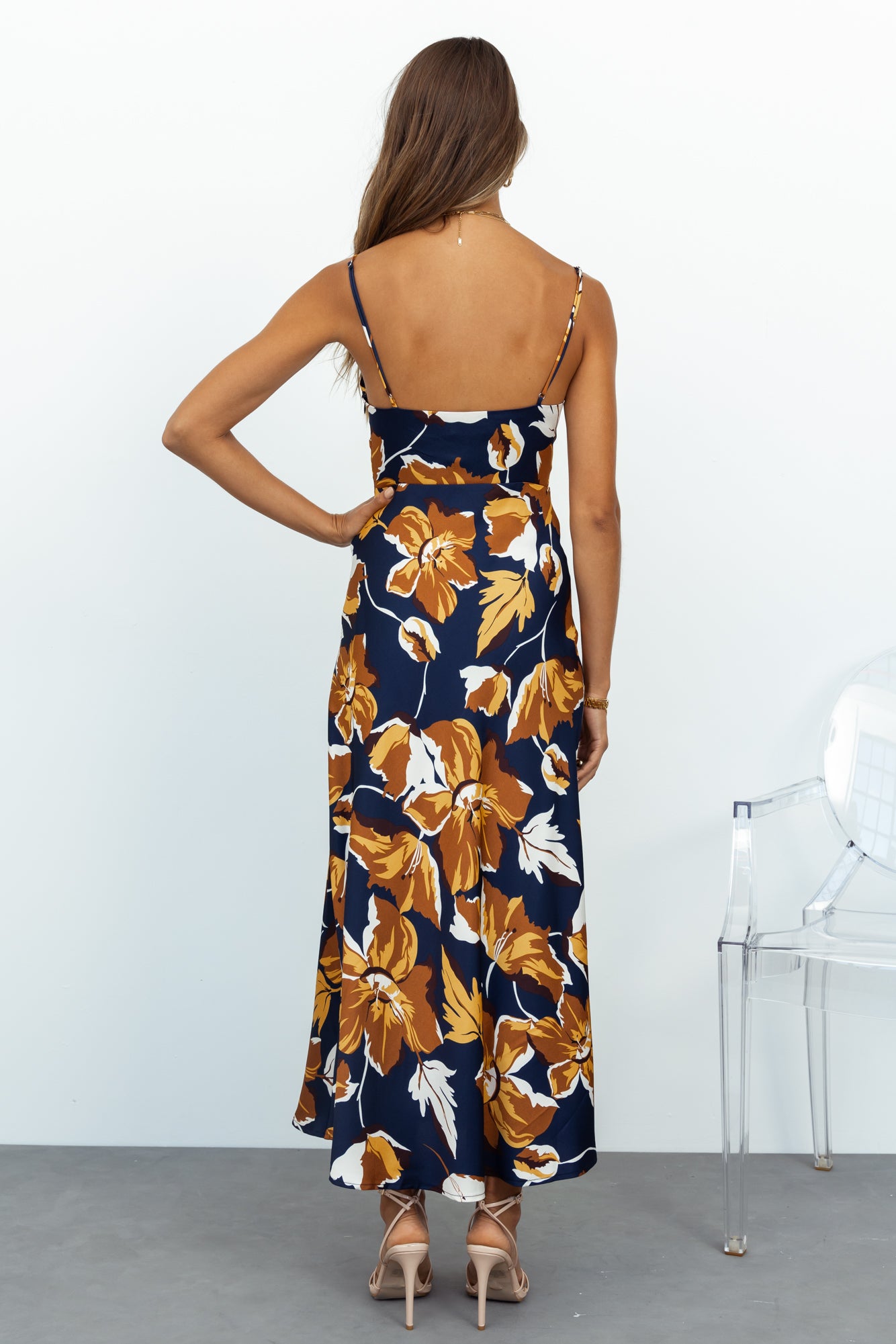 You Are My World Midi Dress Navy