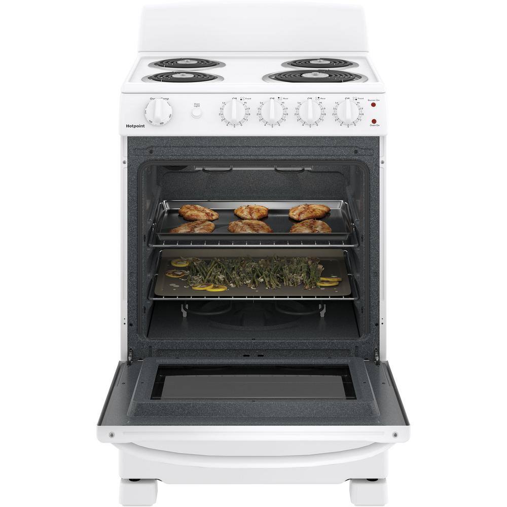 Hotpoint 24 in. 2.9 cu. ft. Electric Range Oven in White RAS240DMWW