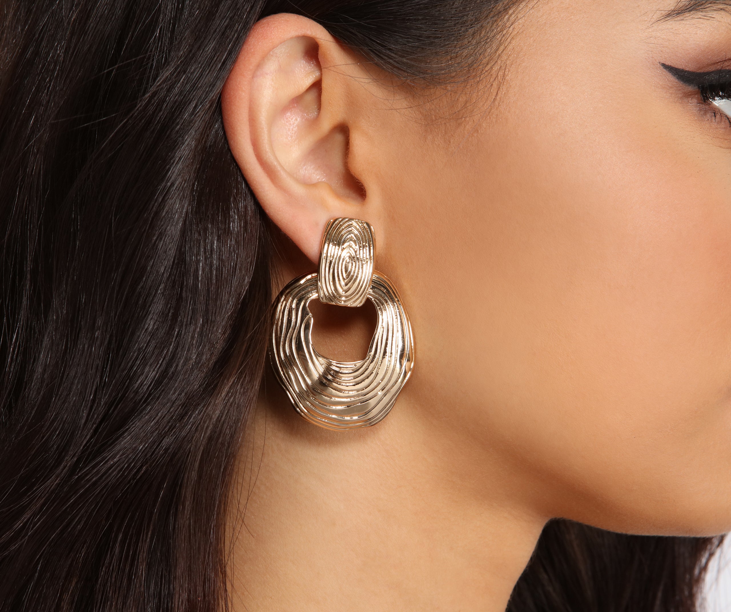 Vintage Inspired Circular Door Knocker Earrings