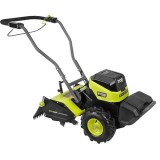 RYOBI 40V HP Brushless 18 in. Battery Powered Rear Tine Tiller with (4) 6.0 Ah Batteries and Charger RY40720