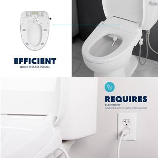 Niagara Hydrotech(TM) Electric Bidet Seat for Elongated Toilet in White SB-EL1000