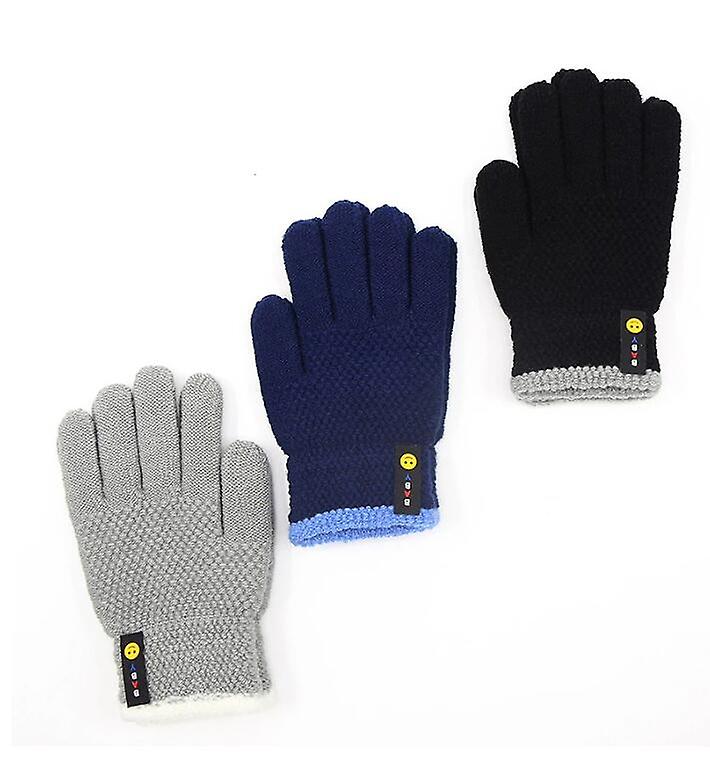 4-7 6-10 Years Old New Fashion Kids Thick Knitted Gloves Warm Winter Gloves Children Stretch Mittens Boy Girl Infant Accessories