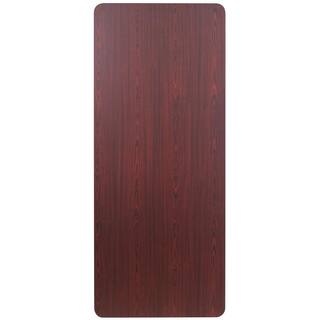 Carnegy Avenue 72 in. Mahogany Wood Table top Material Folding Banquet Tables CGA-YT-21755-MA-HD