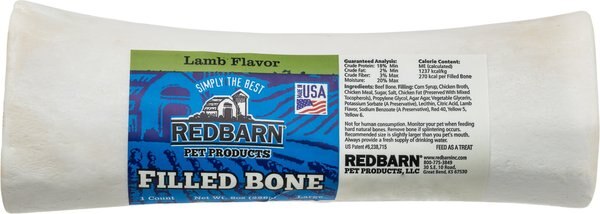 Redbarn Large Lamb Filled Bones Dog Treats